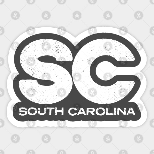 SC South Carolina Vintage State Typography Sticker by Commykaze